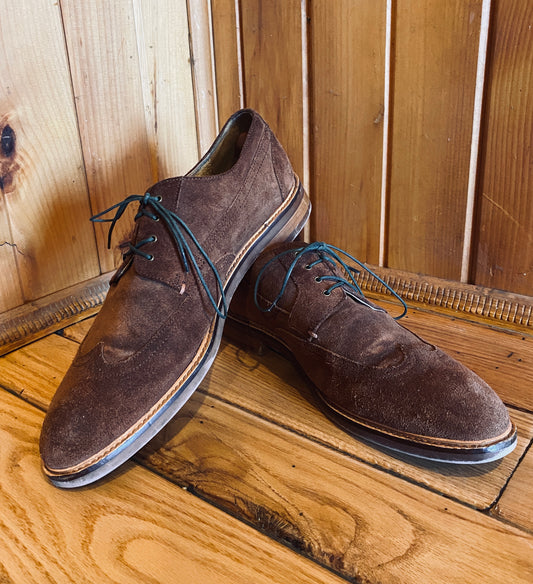 Brown Suede Wingtip Derby (10.5)