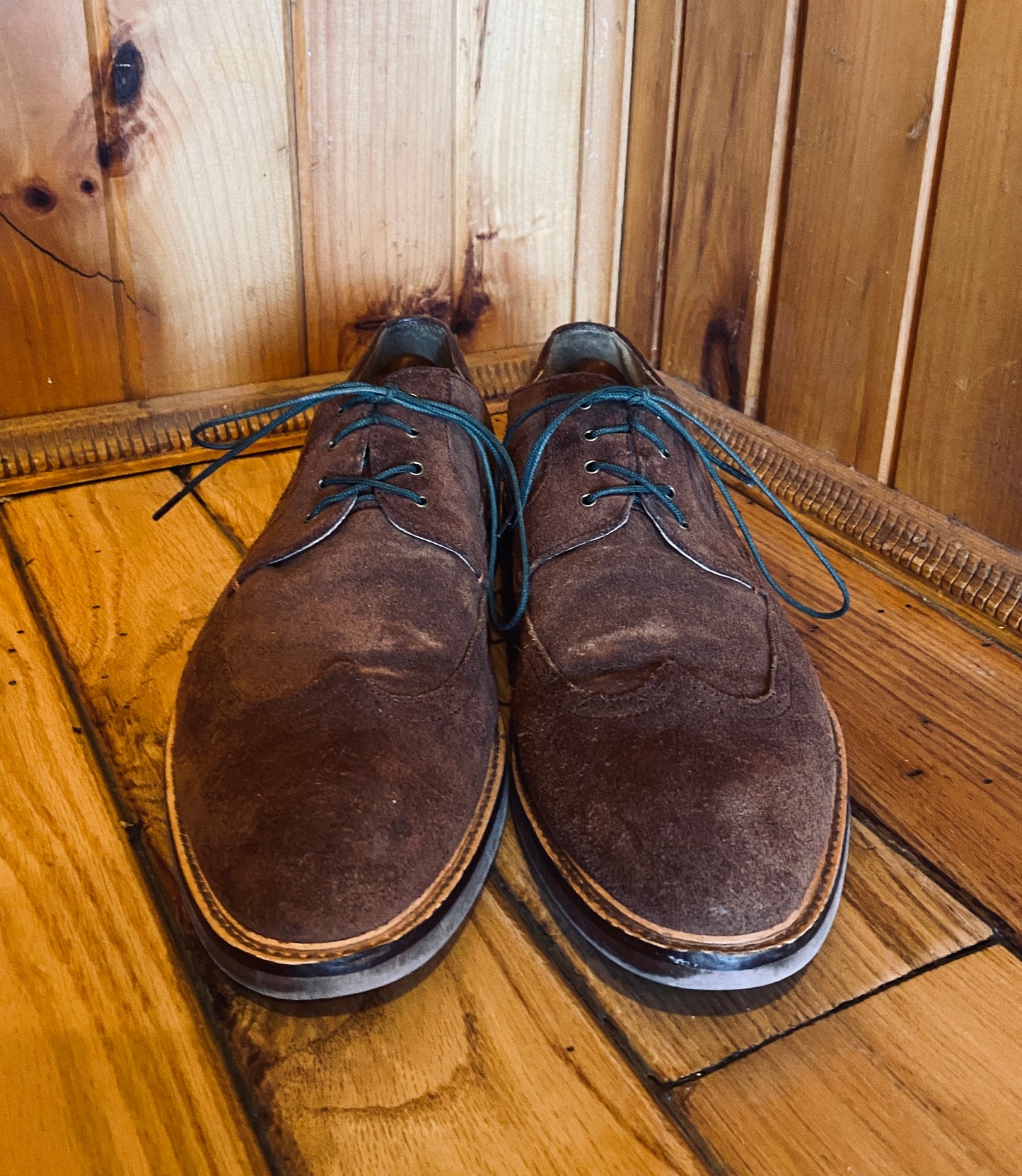 Brown Suede Wingtip Derby (10.5)