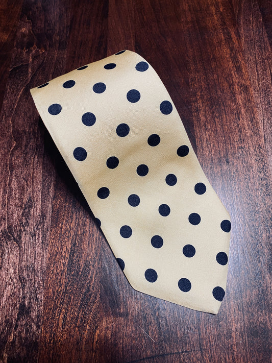 Yellow/Navy Polka